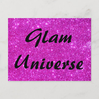 Pink Glitter Sparkle Customisable Design Postcard
