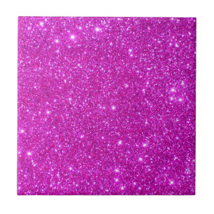 Pink Glitter Sparkle Customisable Design Tile