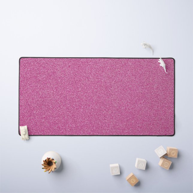 Pink Glitter, Sparkle, Glitter Background Desk Mat (Kids Table)