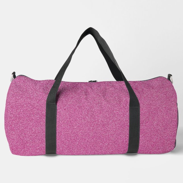 Pink Glitter, Sparkle, Glitter Background Duffle Bag (Front)