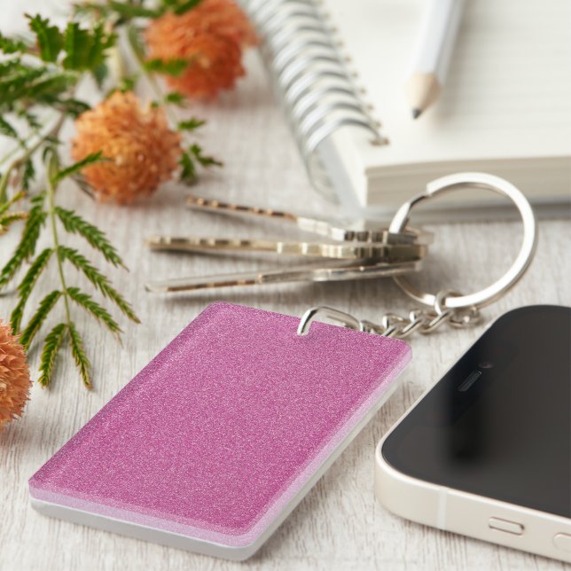 Pink Glitter, Sparkle, Glitter Background Key Ring (Front Right)