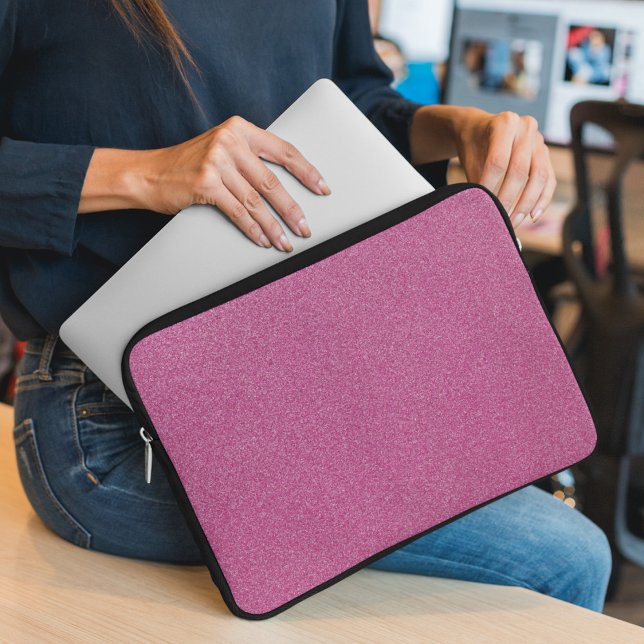 Pink Glitter, Sparkle, Glitter Background Laptop Sleeve (Creator Uploaded)