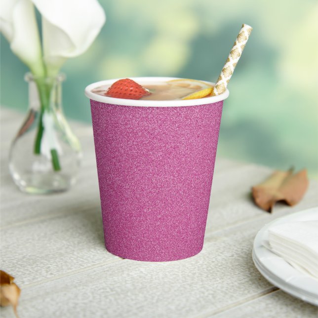 Pink Glitter, Sparkle, Glitter Background Paper Cups (Insitu)