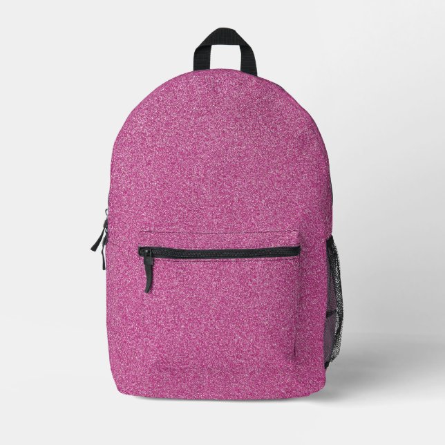 Pink Glitter, Sparkle, Glitter Background Printed Backpack (Front)