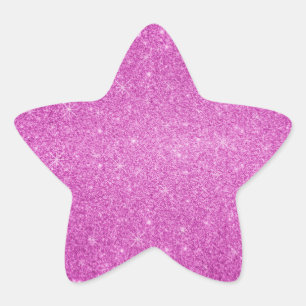 Pink glitter stars star sticker