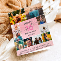 Pink glitter sweet 16 birthday 11 photo collage