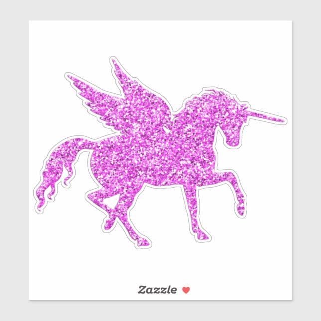 Pink Glitter Unicorn (Sheet)
