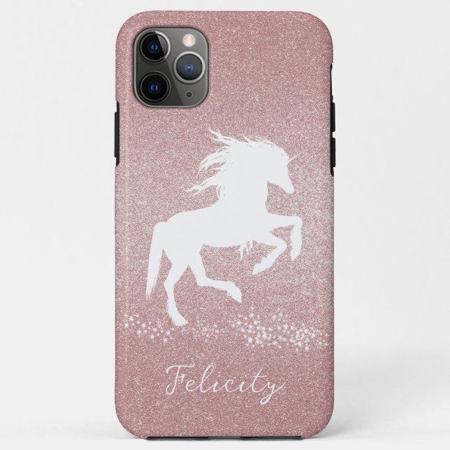 Pink Glitter Unicorn Case-Mate iPhone Case (Back)