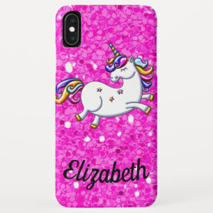 Pink Glitter Unicorn iPhone XS Max Case