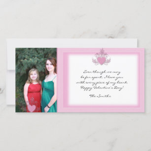 Pink Glitter Valentine Photo Card