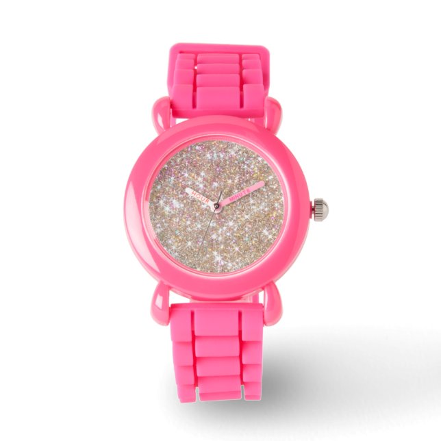 Pink Glitter Watch (Front)