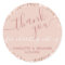 Pink Glitter Wedding Thank You Round Sticker