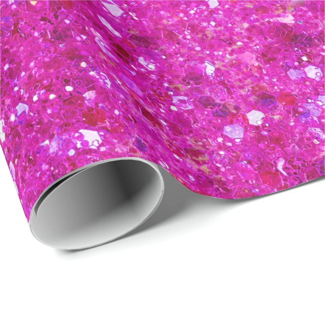 Pink Glitter Wrapping Paper (Roll Corner)