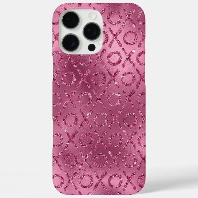 Pink Glitter XOXO Case-Mate iPhone Case (Back)