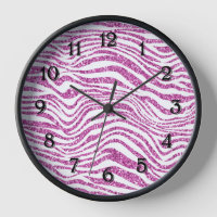 Pink Glitter Zebra Print