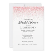 Pink Glittered Bridal Shower Invitation Template