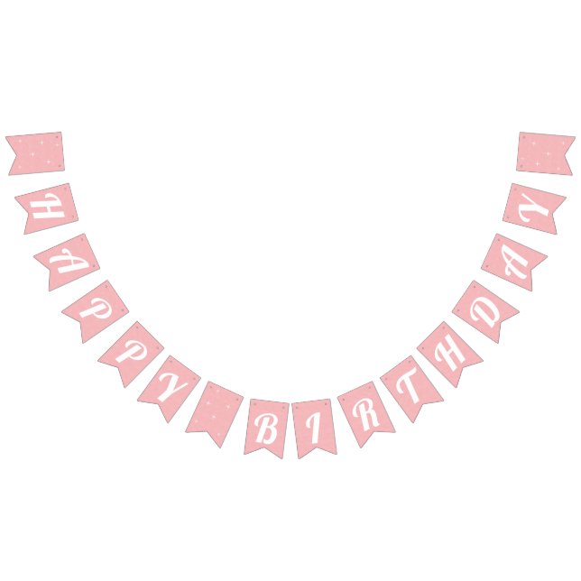 Pink Glitters Girl's Birthday Bunting (All)