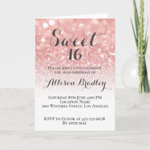 Pink Glitters Holiday Card