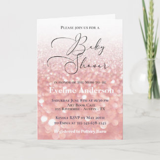 Pink Glitters Holiday Card