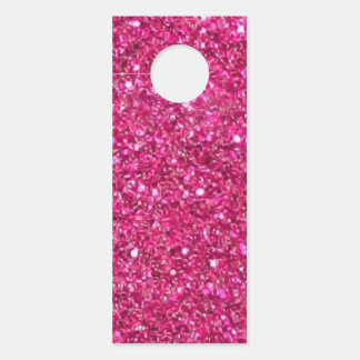 Pink glittery frame door hanger