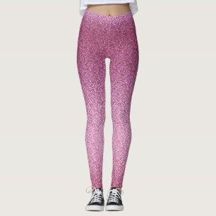 Pink Glittery Gradient Leggings