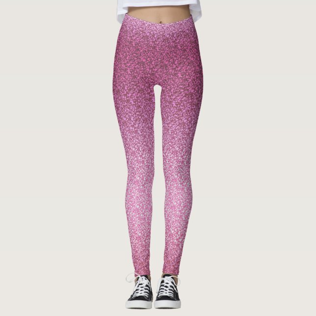 Pink Glittery Gradient Leggings (Front)