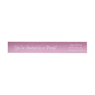 Pink Glittery Gradient Wrap Around Label