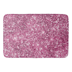 Pink Glitz Glitter Glam Sparkle Bath Mat