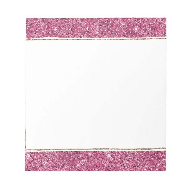 Pink Glitz Glitter  Notepad (Front)