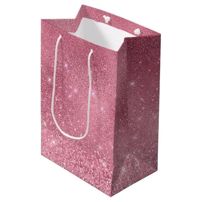 Pink Glitz Medium Gift Bag (Front Angled)