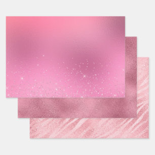 Pink Glitz Sparkle Wrapping Paper Sheet