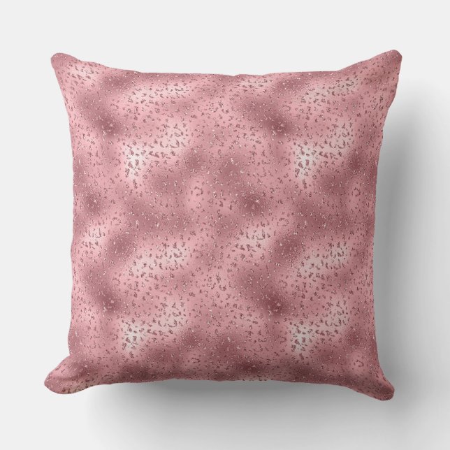 Pink Glitzy Cheetah Print Cushion (Front)