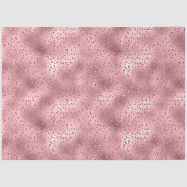 Pink Glitzy Cheetah Print Tissue Paper (Front)