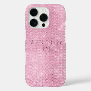 Pink Glitzy Chic Glam Sparkle iPhone 16 Pro Case