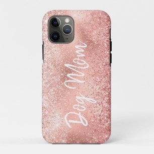 Pink Glitzy Sparkle Glitter Dog Mum iPhone 11 Pro Case