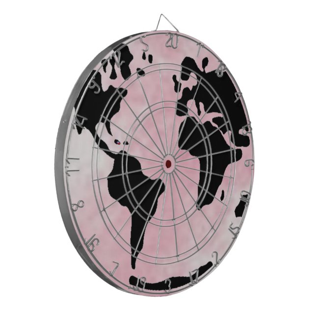 Pink Globe Dartboard (Front Left)
