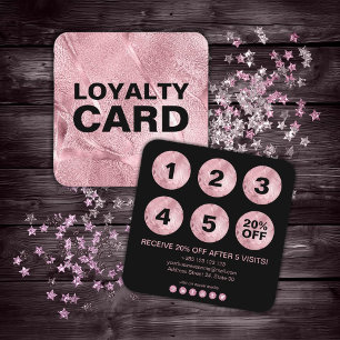 Pink Glossy Paint Elegant Loyalty Card