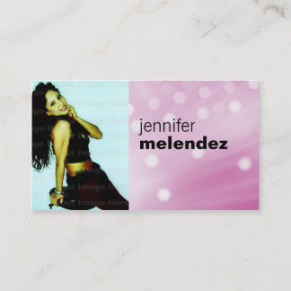 Pink Glow Headshot Business Card