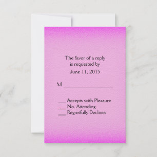 Pink Glow RSVP Card
