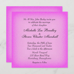 Pink Glow Wedding Invitations