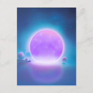 Pink Glowing Planet  Postcard