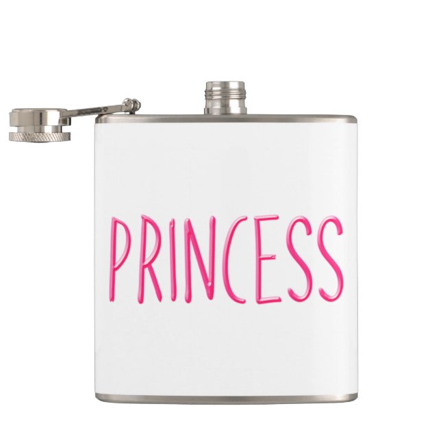 Pink glowing princess hip flask (Opened)