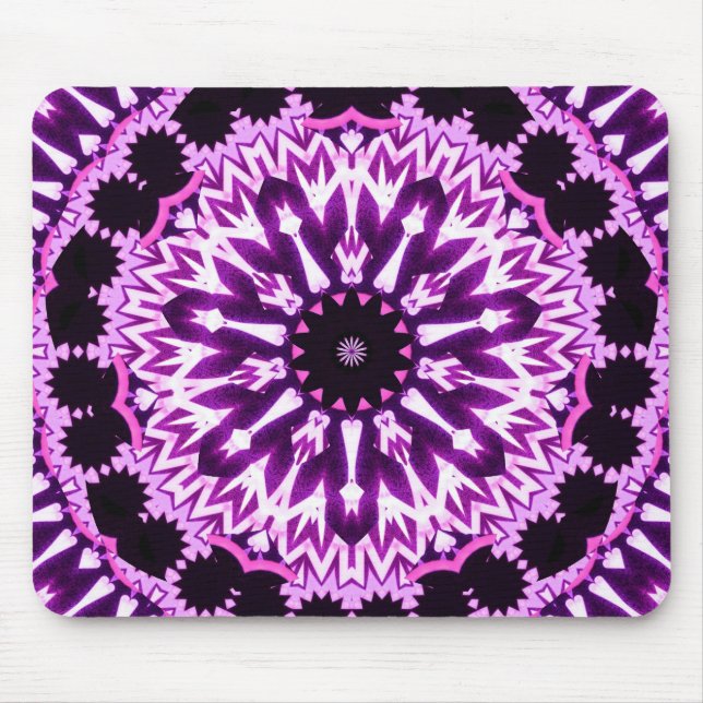 Pink glowstick star mouse mat (Front)