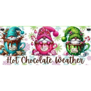 Pink Gnome Hot Chocolate Weather Mug