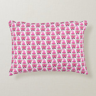 Pink Gnomes Hearts Woodland Scandinavian Cute Decorative Cushion