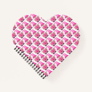 Pink Gnomes Hearts Woodland Scandinavian Cute  Notebook