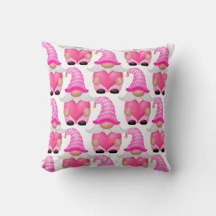 Pink Gnomes Woodland Scandinavian Cute Adorable Cushion