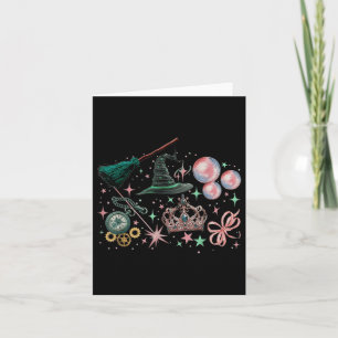 Pink Goes Good With Green Funny Halloween Witch Wo Card