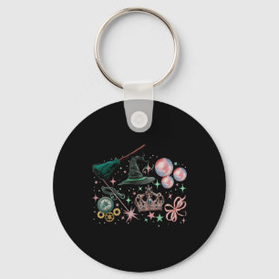 Pink Goes Good With Green Funny Halloween Witch Wo Key Ring