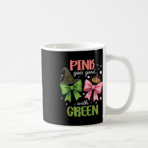 Pink Goes Good With Green Halloween Witch Pink& Coffee Mug